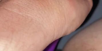Struggling to Fit a Long Vibrator in My Super Tight Pussy