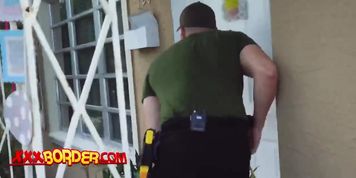 Insanely hot latina got her cunt smashed by officials