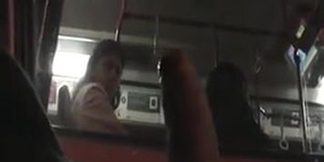 Flash for woman in bus