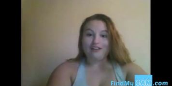 Chubby teen shows me her tits