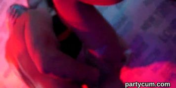 Horny sweeties get totally silly and undressed at hardcore party