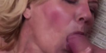Huge tit blonde enjoys sucking small dick italian german american cumshot