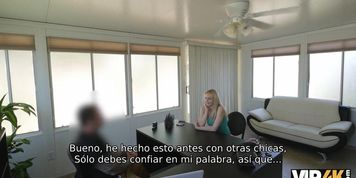 VIP4K. Hot Allie le da vagina por clavar a un chico en la oficina