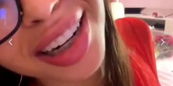 Latina in red is fucked rough on cam