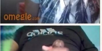 Omegle girl watches cumshot