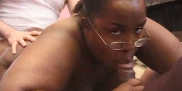EBONY BBW PORNO - Sandwiched Ebony BBW Threesome