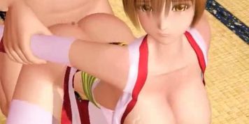 Anime scrubing a cock with her tits - video 3