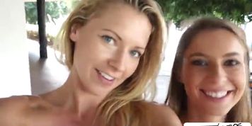 Gorgeous lesbian babes Lena Nicole and Presley Hart in lesbian fuck