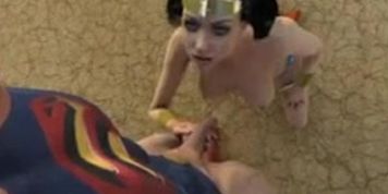 3D Superman Wonder Woman