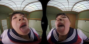 [VR] Japanese Girl Face Licking #1