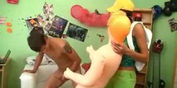 Teen Kiki caught her friend fucking a sex doll! (Lina Paige)
