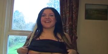 Chubby amateur has sex with 4 men at once