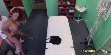 Doctor fucked brunette like wild
