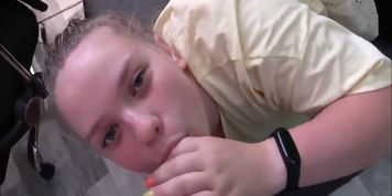 POV blowjob and fucking my 18yo gf with big ass
