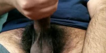 Punjabi Indian desi guy jerks and cums with long foreskin