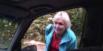 GRANNYBET - He picks up and bangs 80 years old granny outside