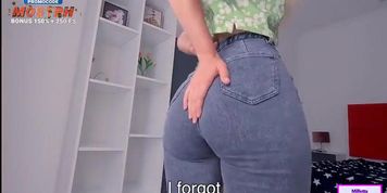Stuck Step Sister Milfetta Gets Huge Dick Creampie - Cum Filled Pants Blowout!