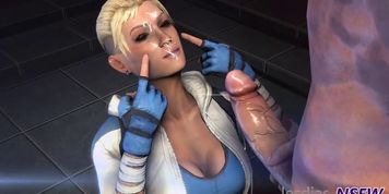 Big tits blonde Cassie Cage fucked in different positions