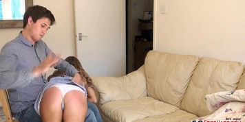 rough spanking with hairbrush
