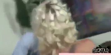 Blonde slut fucked by BBC - cuckold