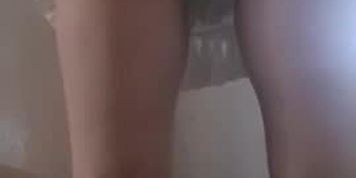 Schoolgirl play with toy