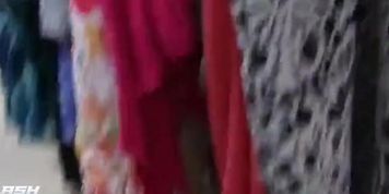 Flash Mature Woman at Store