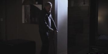 Deepthroating Grandpas huge cock til he jizzed
