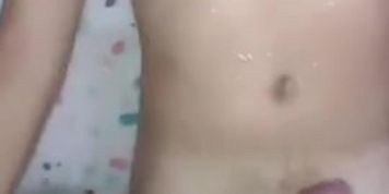 Cumming all over Israeli twink bf