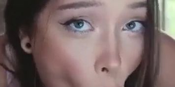 Perfect Blowjob with beautiful eyes