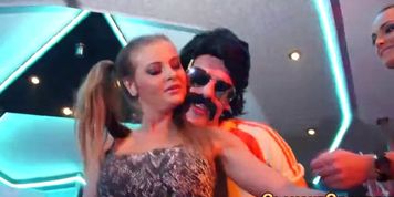 Glam orgy babe eaten out