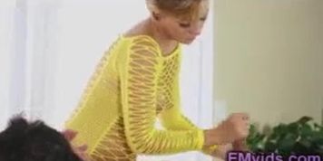 Hot blonde Bailey Bae plays with a big dick