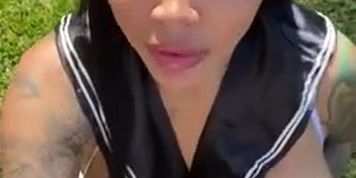 Brittanya Razavi School girl blowjob (Britney Spring)