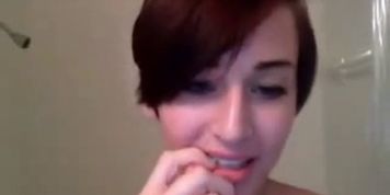 Sexy Student Shows Tits and Masturbates on Webcam