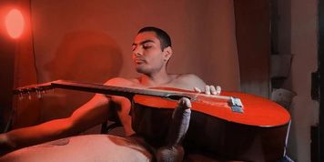 GuitarJob, Fucking a Yamaha C-80 guitar Spanish style made in China, Masturbation big dick until cum (Hot Pearl)
