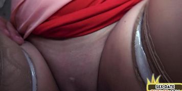 PUBLIC SEX DATE - Bigtitted MILF squirts during public hookup sex