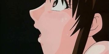 Chained Anime girl takes three cocks at once