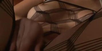 Annette Schwarz enjoys pleasing her cunt with her fingers and her ribbed glass dildo