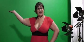 Busty plumper in nylons rides cheating cock