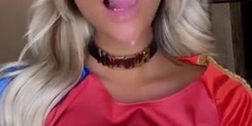 Hailey Rhino - harley quinn spitting (Haley Starr, Kristi Lynn)