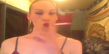 sexy bitch smoking marlboro reds