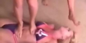 Lesbian Trampling 