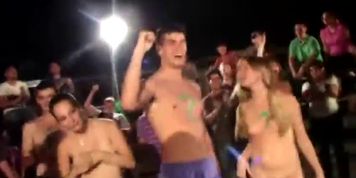 Naked teens beach party