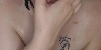 Kitten gags on toy/fingers