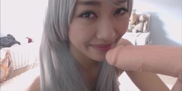 Silver hair cosplay screw