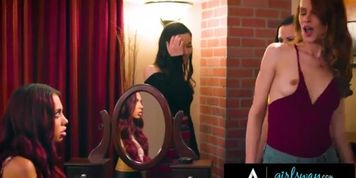 Aidra Fox and Aria Lee spice things up by letting more girls in