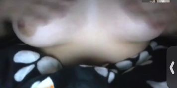 Girl showing her boobs on Webcam