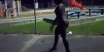 thick black girl take naked stroll at night