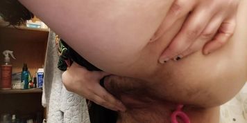ass tease, hairy pussy tease