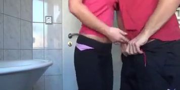 Toilet sex with big ass milf - video 1