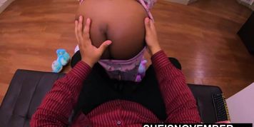 4k Step Dad Squeezed Msnovember Super big Hooters Then Agressive Ebony Cowgirl On Sheisnovember